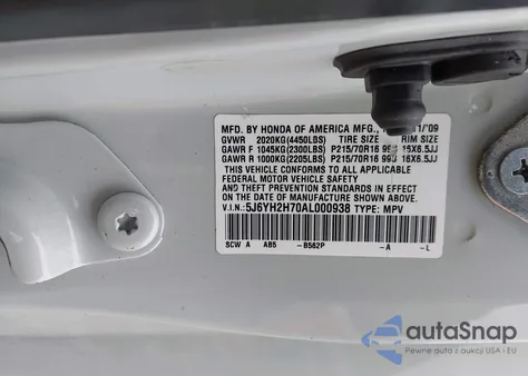2010 Honda Element Ex z USA, uszkodzony, nr VIN 5J6YH2H70AL000938